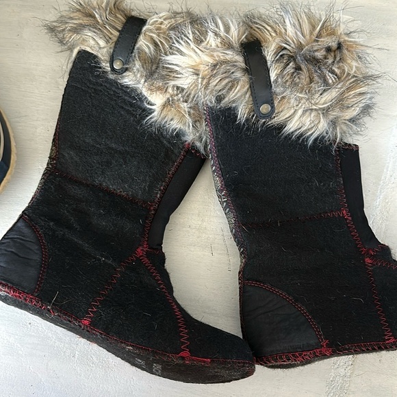 Sorel Women’s Joan of Arctic Waterproof Winter Boots Black Suede Rubber Size 7 - Picture 13 of 16